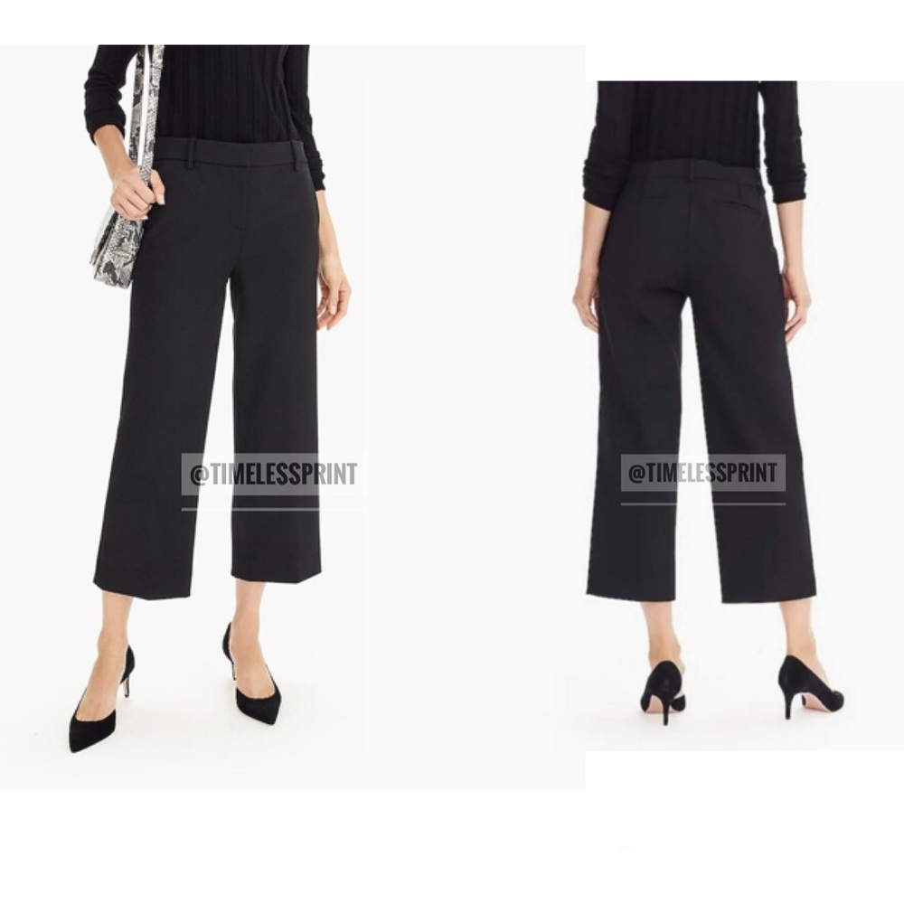 J.Crew Black High Rise Cropped Pants